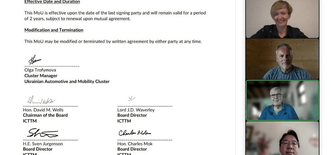 ICTTM Paves the Way for Transparent Trade with Ukrainian Automotive and Mobility Cluster (UAMC) Through a Strategic Partnership