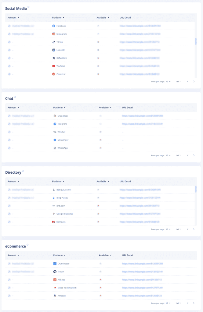 Comprehensive Social Media Profiling | AI and Machine Learning Techniques | Correlating Social Media Profiles | Aggregating Data from Social Media Platforms | Holistic View of Company's Online Presence | Due Diligence | Identifying Risks and Red Flags | Social Media and Chat Platforms | Social Media Accounts Overview | ADAMftd